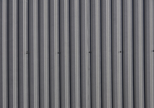 close up of metal siding