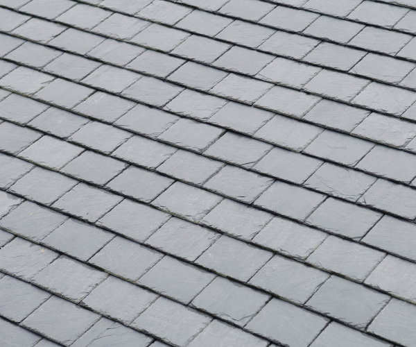 close up of slate tile roofing