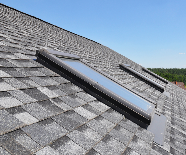 close up of synthetic composite roofing