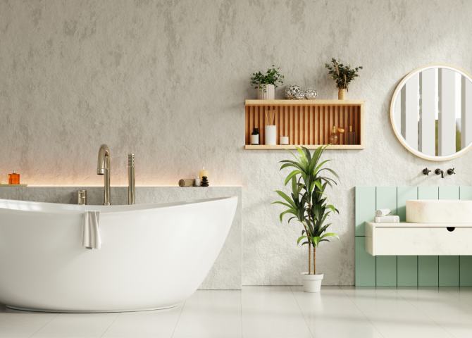 beautiful, minimalist bathroom