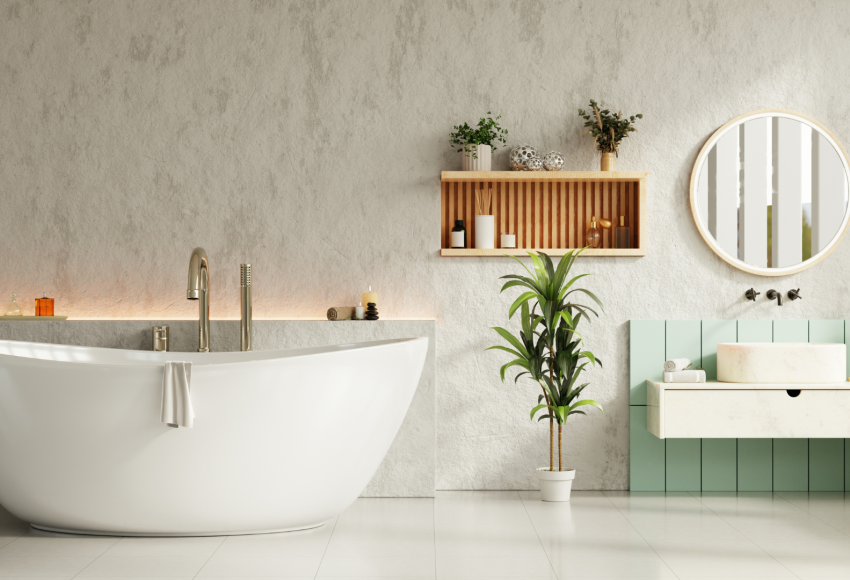 beautiful, minimalist bathroom