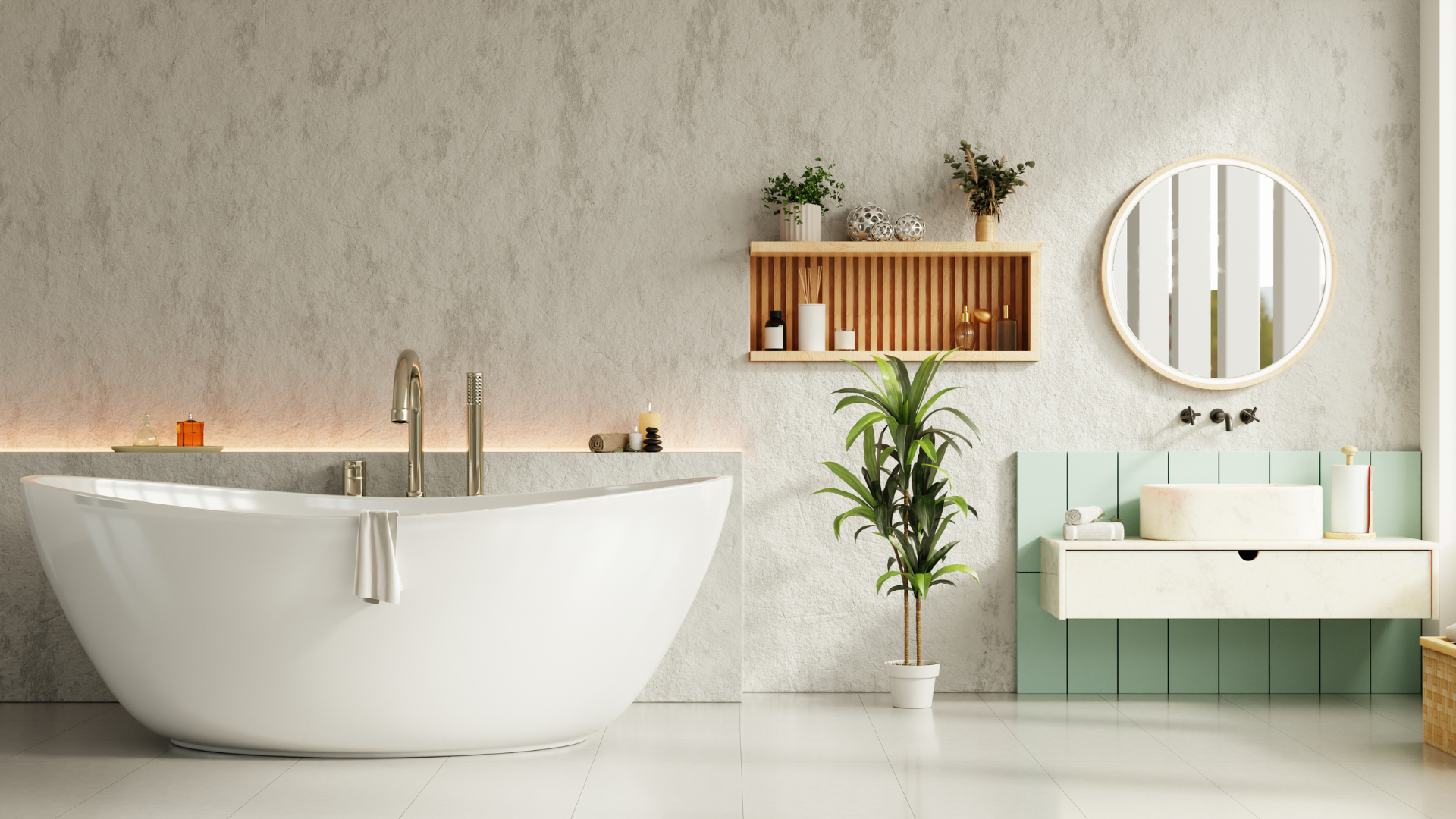 beautiful, minimalist bathroom