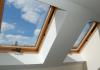 awning windows installed in a skylight